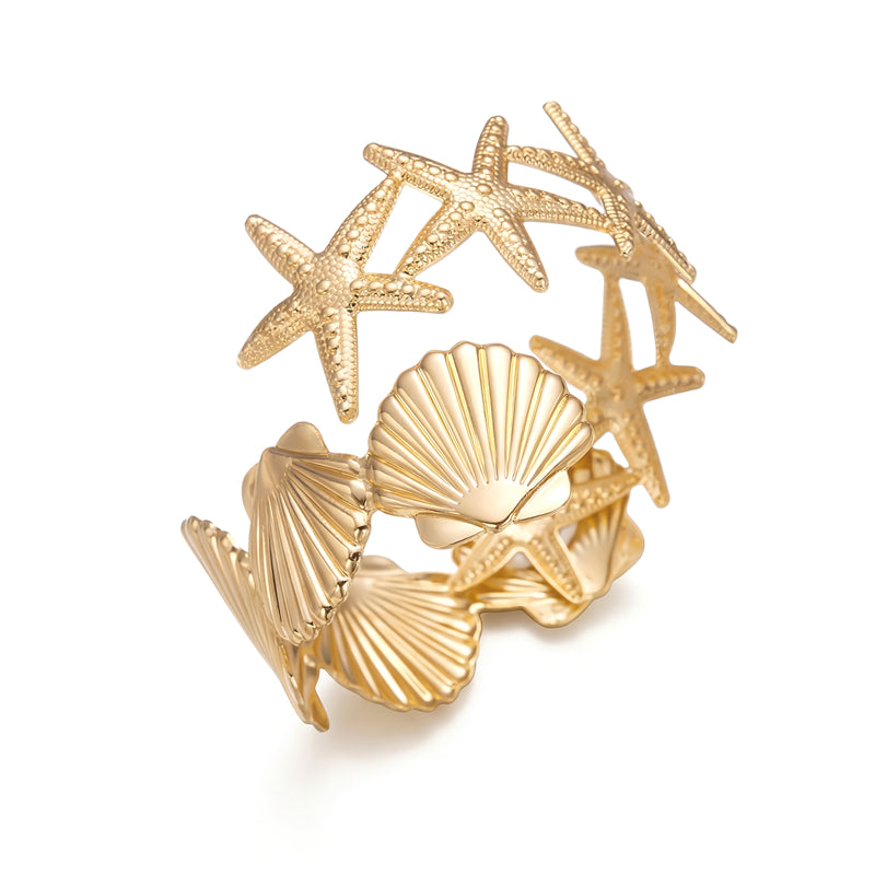Shell Starfish Ocean Arm Bracelet - VEYAROSE