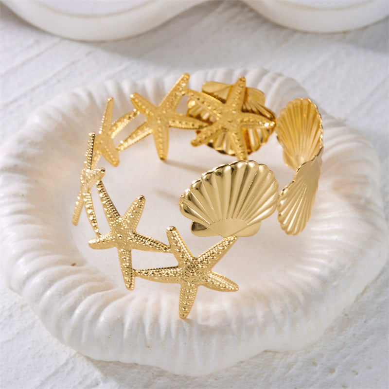 Shell Starfish Ocean Arm Bracelet - VEYAROSE