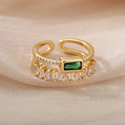CZ Organic Green Ring - VEYAROSE