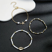 Pearl Shell Starfish Anklet - VEYAROSE