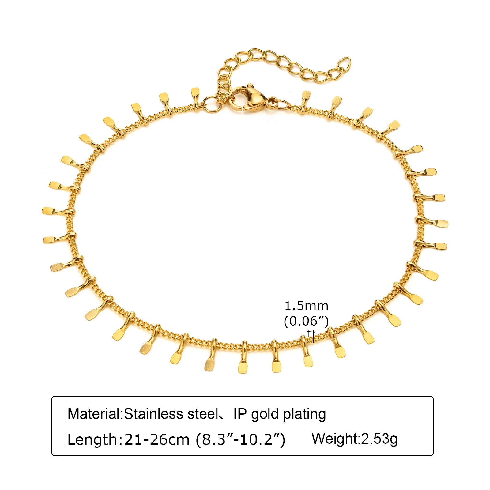 Evil Eye Beaded Blue Anklet - VEYAROSE