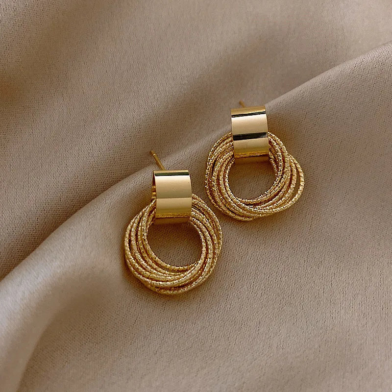 Retro Metal Stud Earrings - VEYAROSE