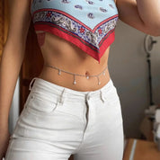 Turquoise Tassel Body Chain - VEYAROSE
