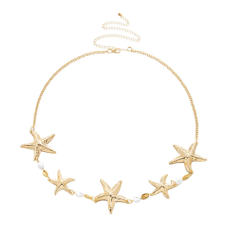 Pearl Starfish Body Chain - VEYAROSE