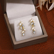 Crystal Pearl Tassel Drop Earrings - VEYAROSE