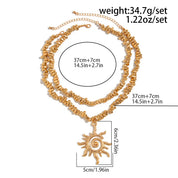 Beaded Sun Necklace - VEYAROSE