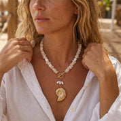 Pearl Shell Starfish Choker Necklace - VEYAROSE