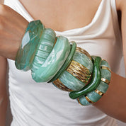 Acrylic Geometric Organic Cuff Bracelet - VEYAROSE