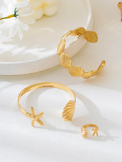 Shell Starfish Ocean Ring Set - VEYAROSE
