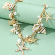 Pearl Shell Starfish Necklace - VEYAROSE