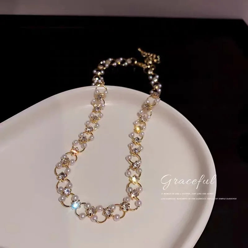 Pearl Beaded Choker Necklace - VEYAROSE