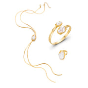 Pearl Baroque Cuff Jewelry Set - VEYAROSE
