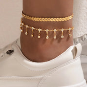 Crystal Tassel Anklet - VEYAROSE