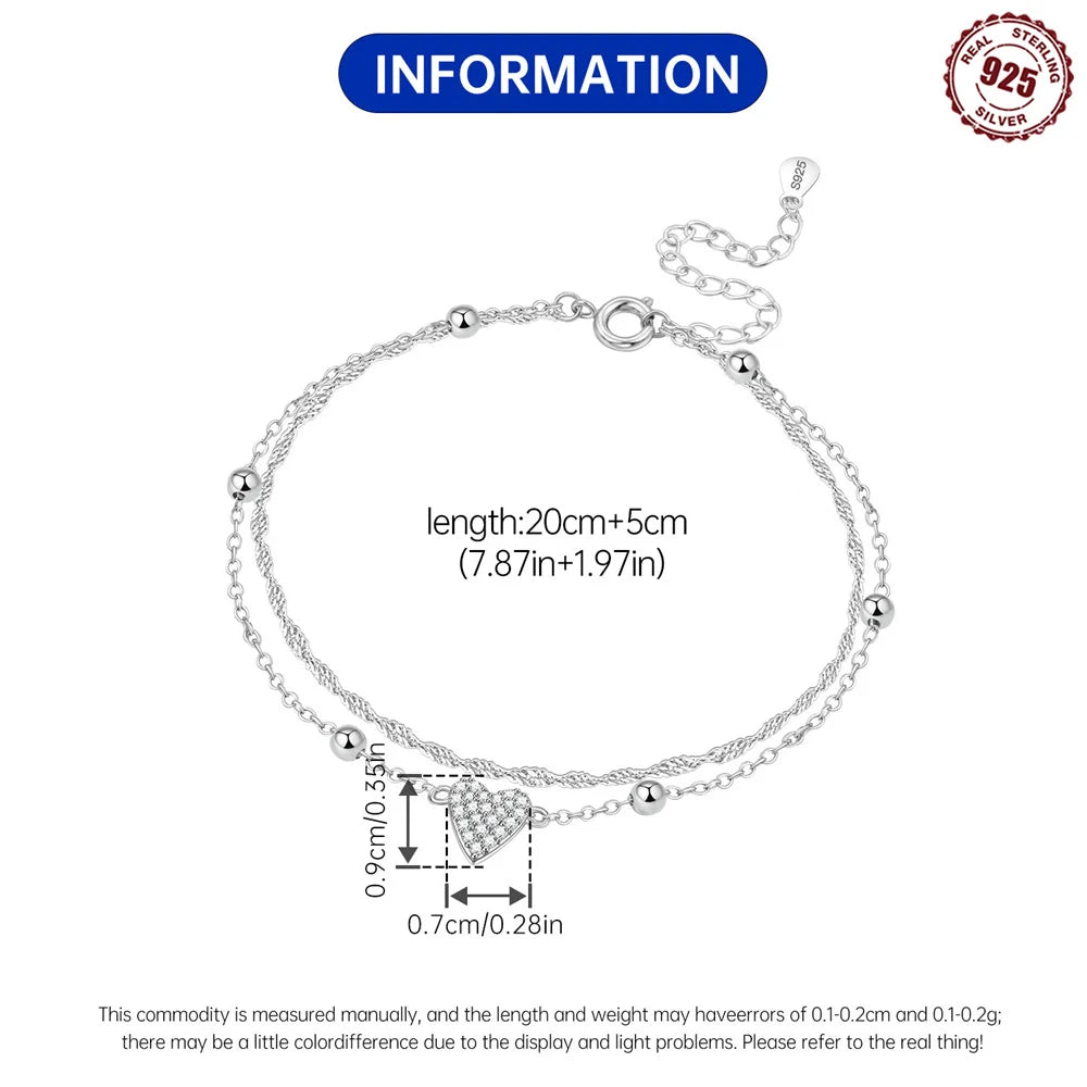 Sterling Silver Anklet - VEYAROSE