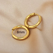 CZ Crystal Hoop Huggie Earrings - VEYAROSE