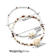 Starfish Turquoise Beaded Anklet - VEYAROSE