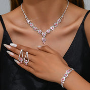 Rhinestone Colorful Jewelry Set - VEYAROSE