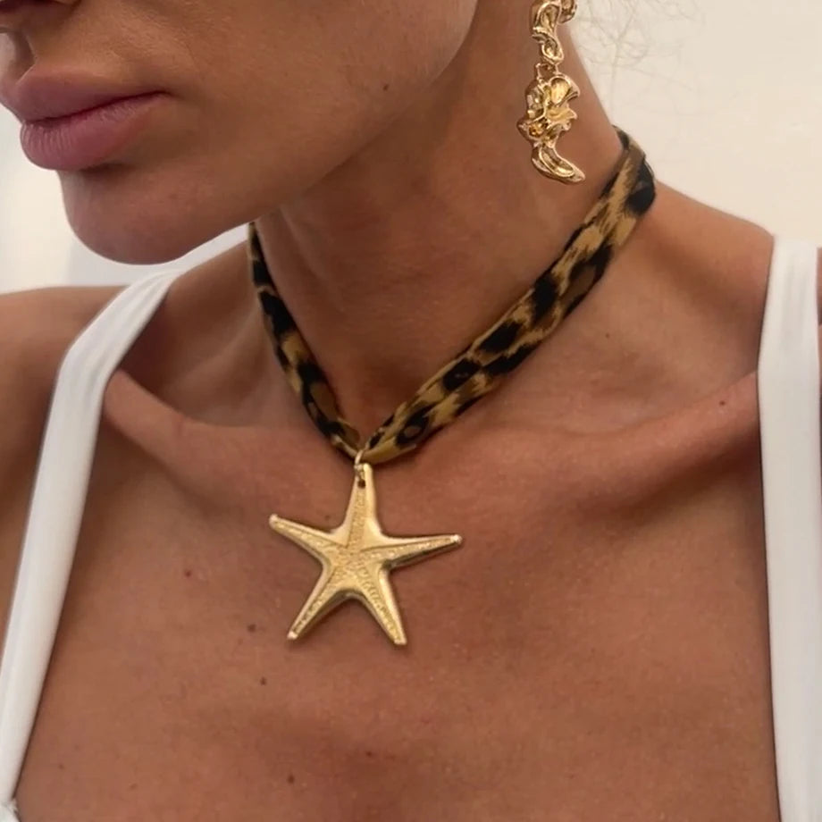 Starfish Conch Heart Necklace - VEYAROSE