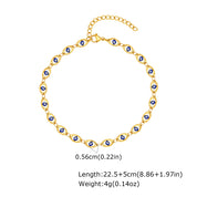 Evil Eye Beaded Blue Anklet - VEYAROSE