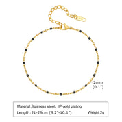 Evil Eye Beaded Blue Anklet - VEYAROSE