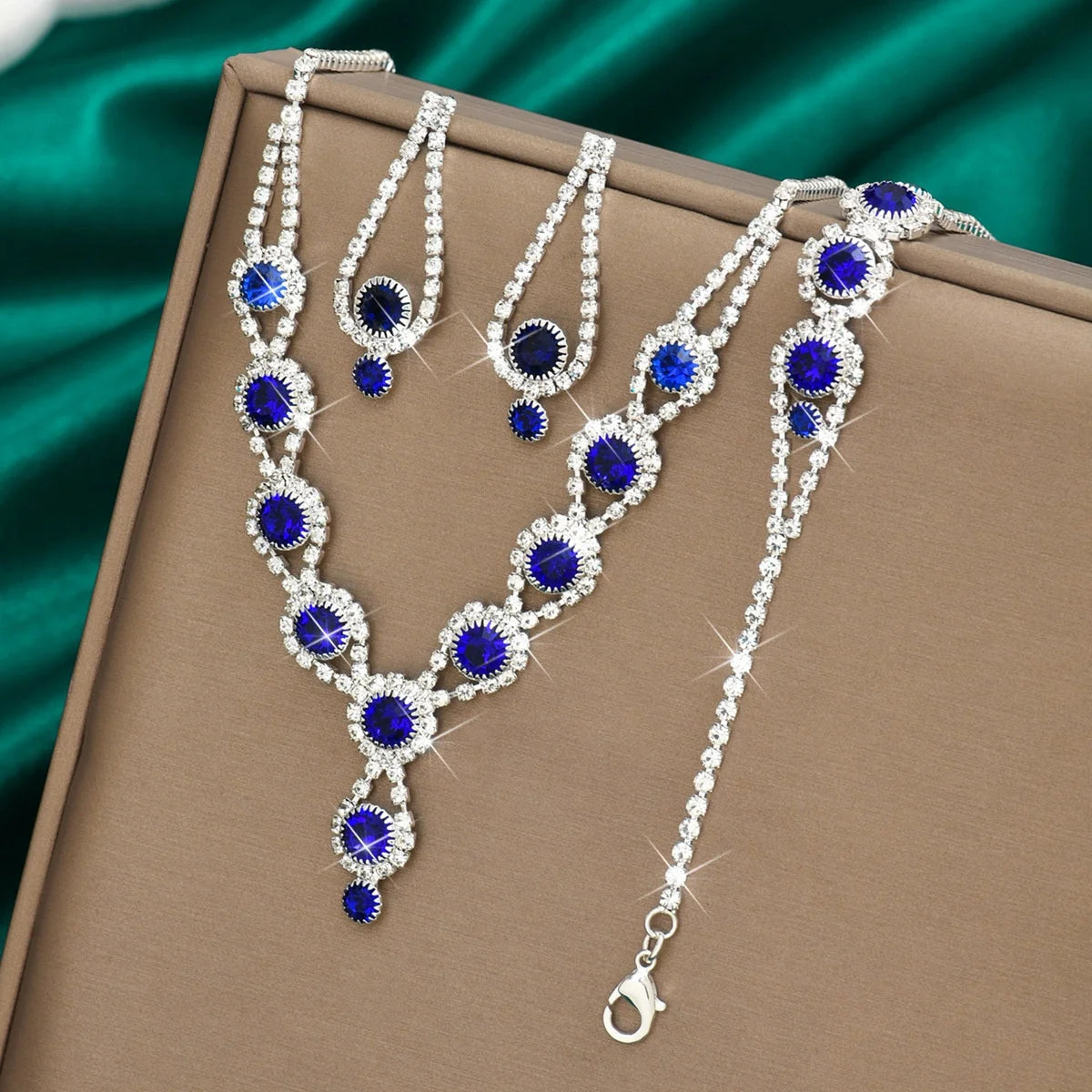 Rhinestone Colorful Jewelry Set - VEYAROSE
