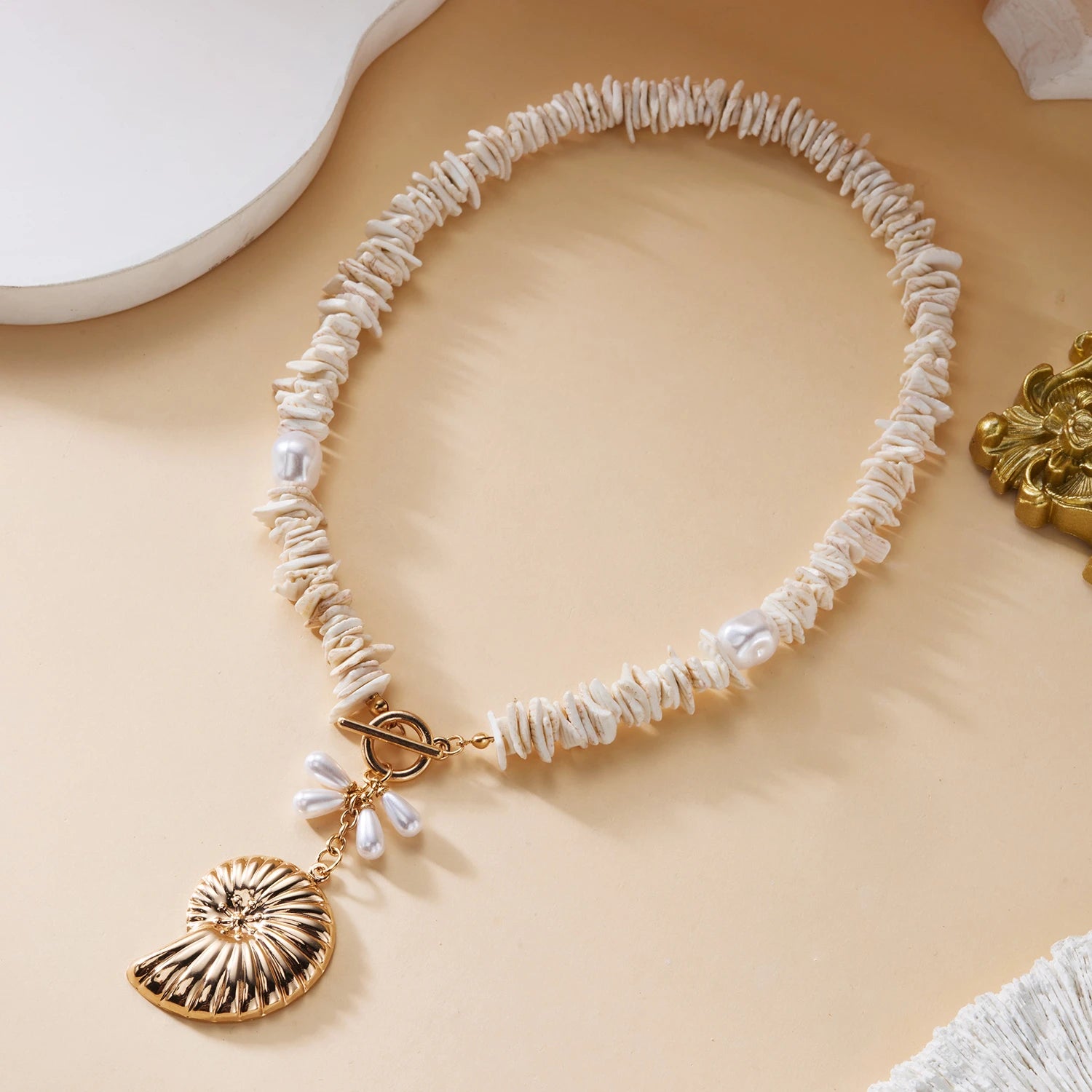 Pearl Shell Starfish Choker Necklace - VEYAROSE