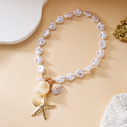 Pearl Shell Starfish Choker Necklace - VEYAROSE
