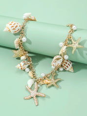 Pearl Shell Starfish Necklace - VEYAROSE