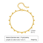 Evil Eye Beaded Blue Anklet - VEYAROSE