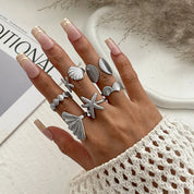 Shell Starfish Ocean Ring Set - VEYAROSE