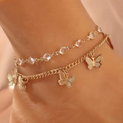 Crystal Tassel Anklet - VEYAROSE