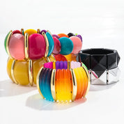 Resin Acrylic Geometric Cuff Bracelet - VEYAROSE