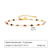 Evil Eye Beaded Blue Anklet - VEYAROSE