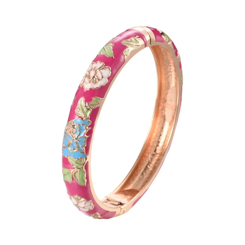Flower Bangle Bracelet - VEYAROSE