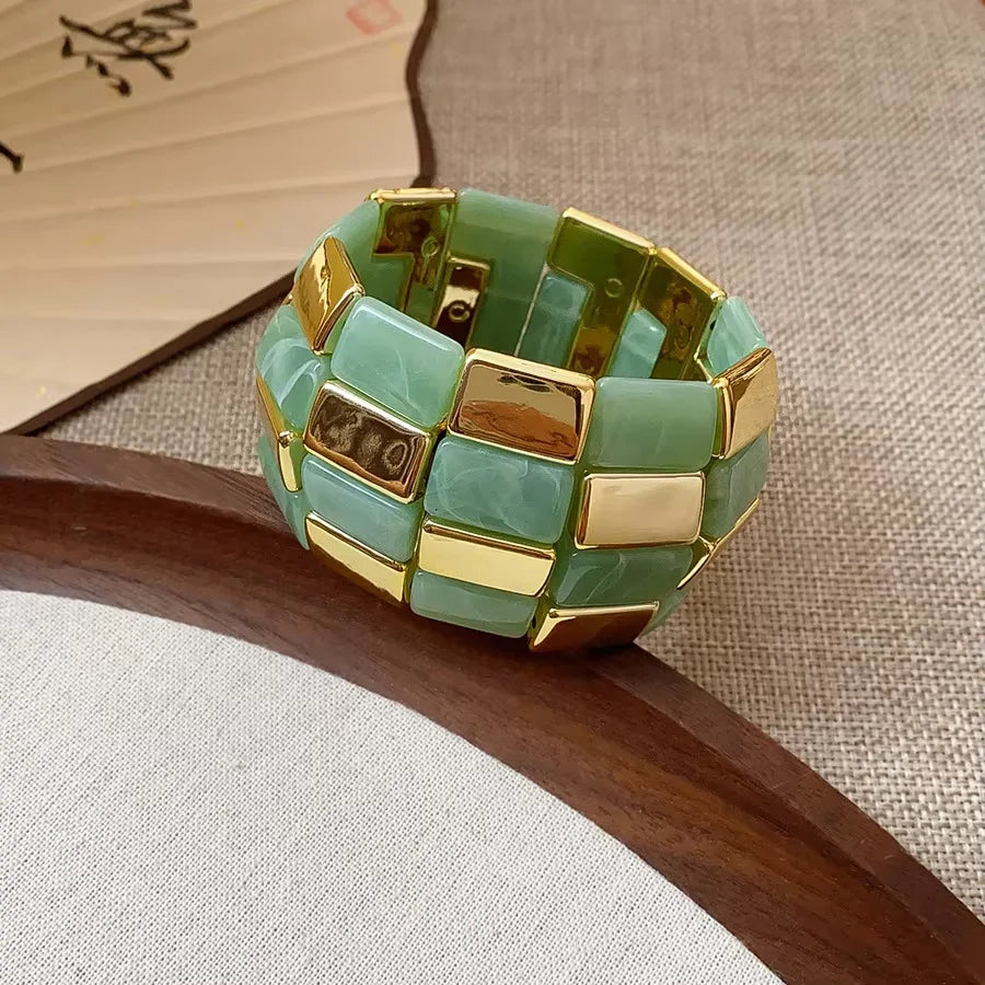 Acrylic Geometric Organic Cuff Bracelet - VEYAROSE