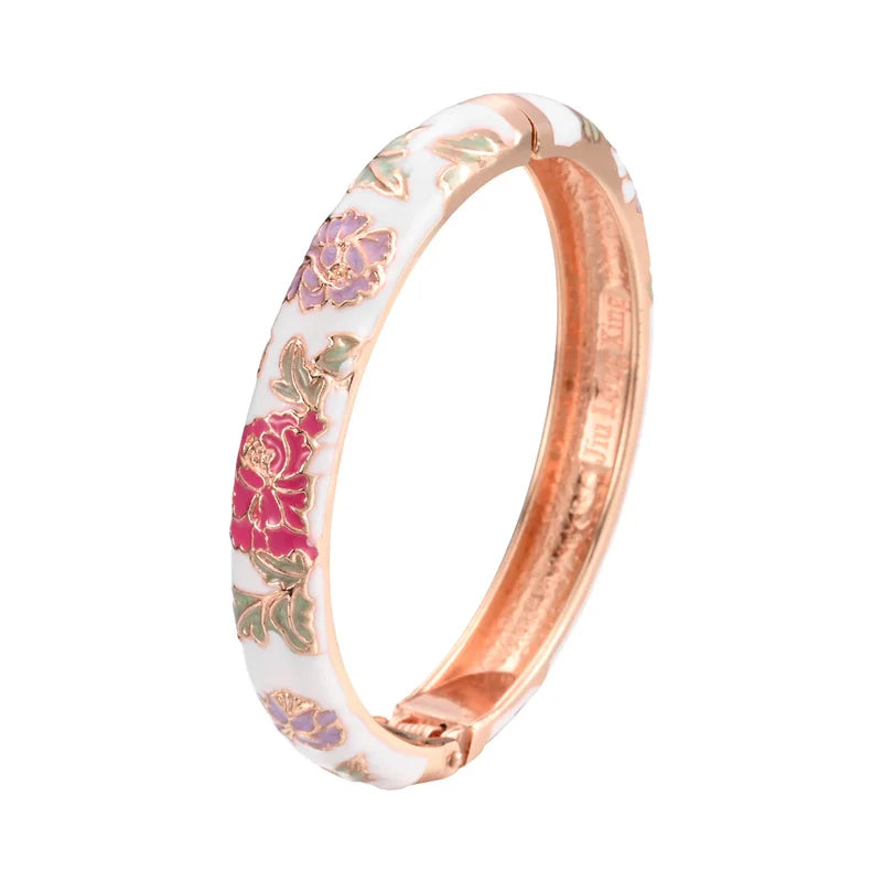 Flower Bangle Bracelet - VEYAROSE
