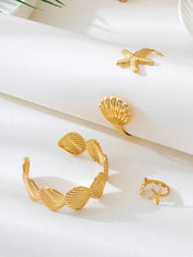Shell Starfish Ocean Ring Set - VEYAROSE
