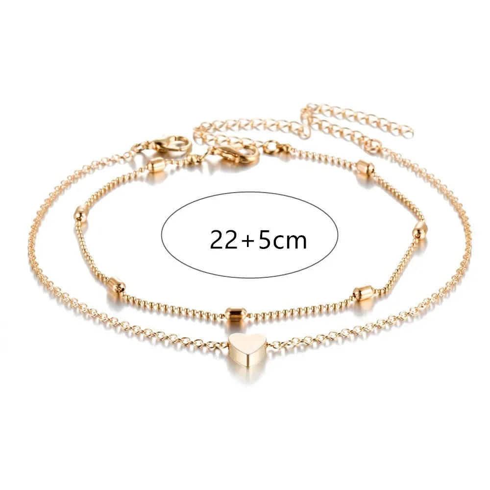 Heart Anklet - VEYAROSE