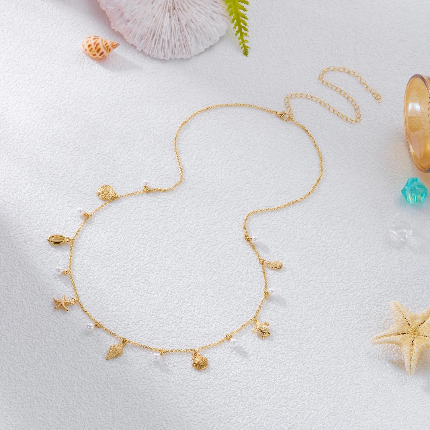 Pearl Shell Starfish Body Chain - VEYAROSE