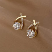 Crystal Stud Earrings - VEYAROSE
