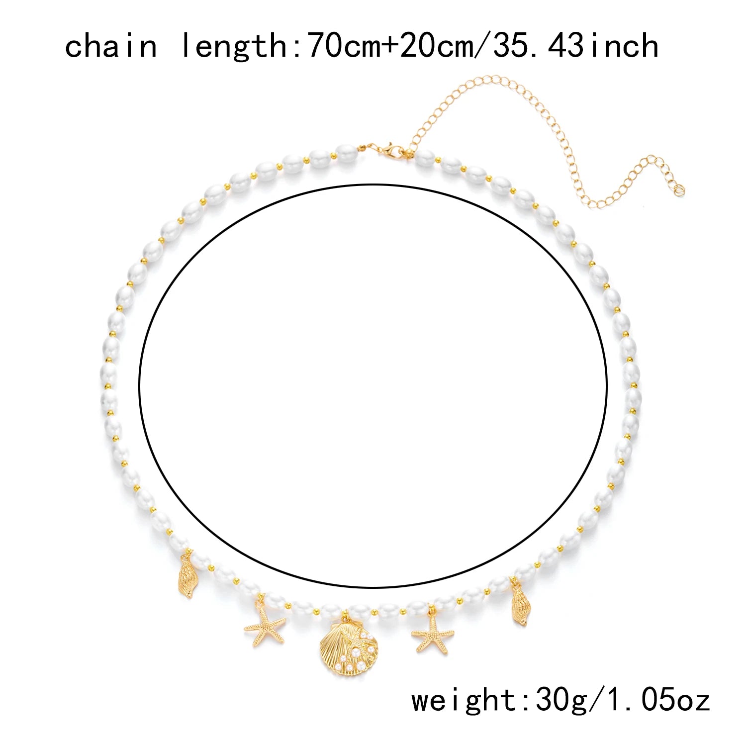 Pearl Shell Starfish Body Chain - VEYAROSE