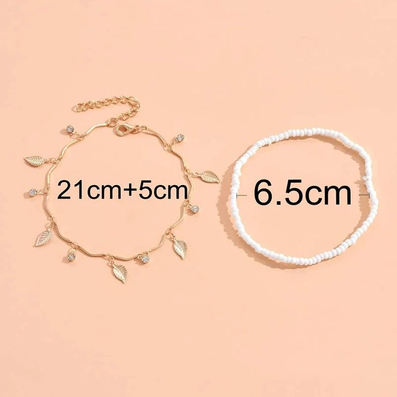 Crystal Tassel Anklet - VEYAROSE
