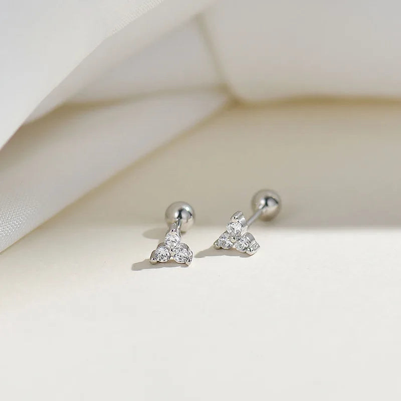 CZ Crystal Hoop Huggie Earrings - VEYAROSE