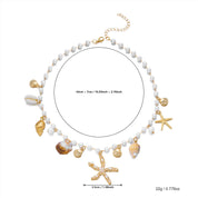 Pearl Shell Starfish Necklace - VEYAROSE