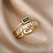 CZ Organic Green Ring - VEYAROSE