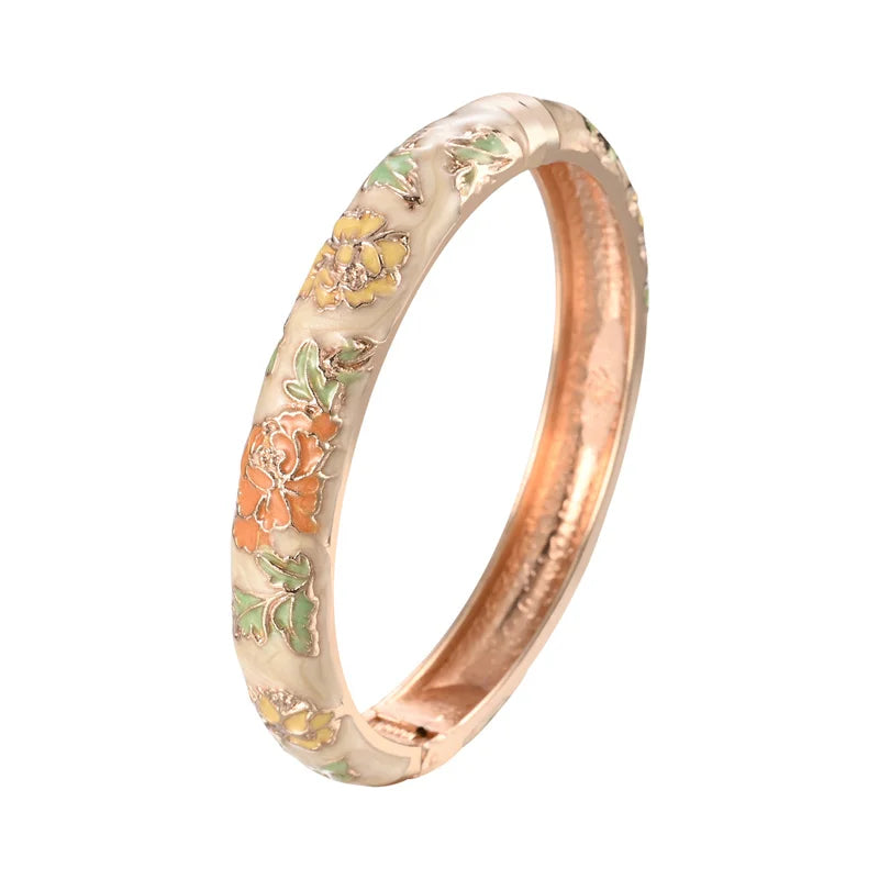 Flower Bangle Bracelet - VEYAROSE