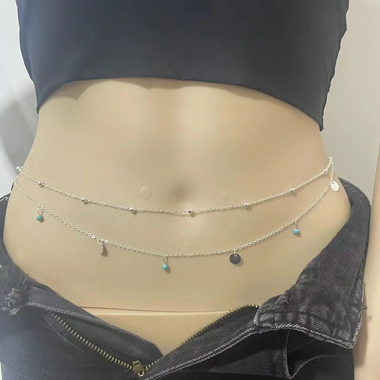 Turquoise Tassel Body Chain - VEYAROSE