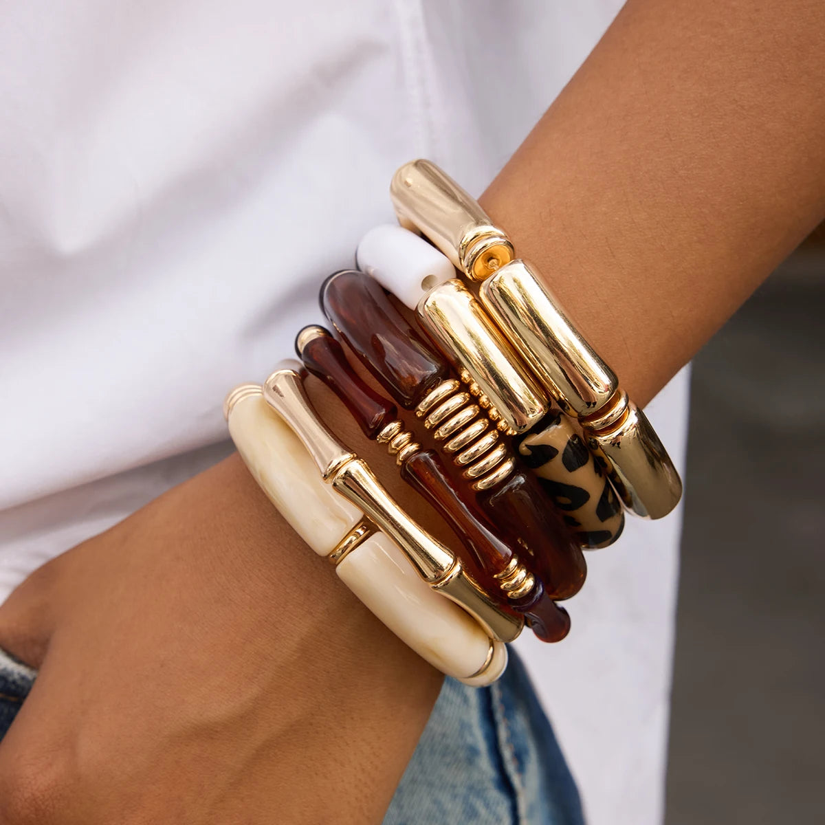 Resin Bangle Bracelet - VEYAROSE