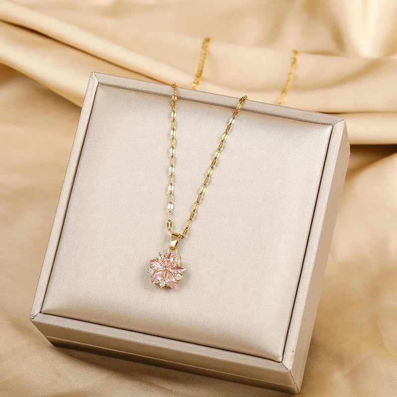 Sakura Pink Necklace - VEYAROSE