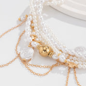 Pearl Beaded Tassel Necklace - VEYAROSE
